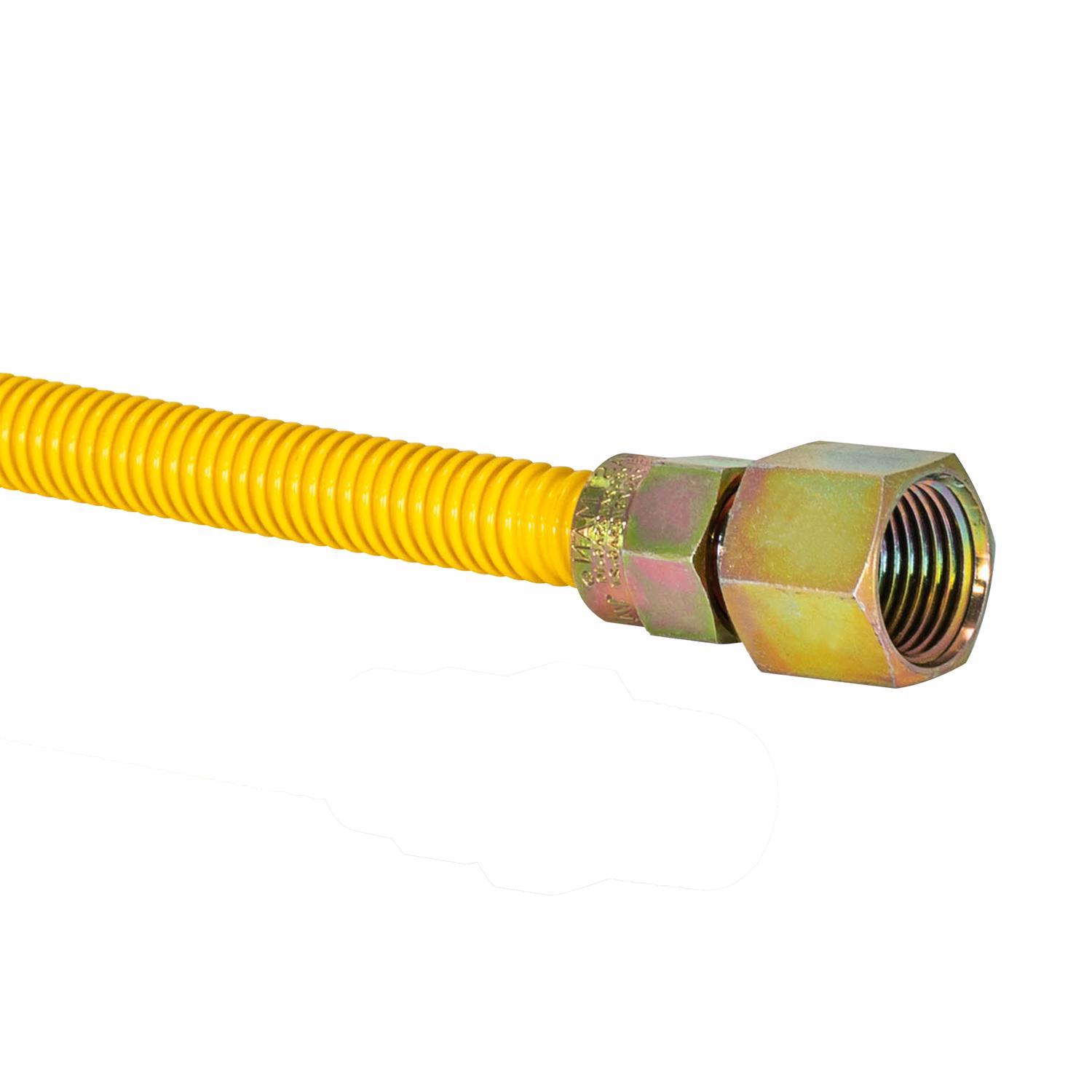 Eastman 1/2 in. MIP in. X 1/2 in. D FIP 18 in. Stainless Steel Gas Connector