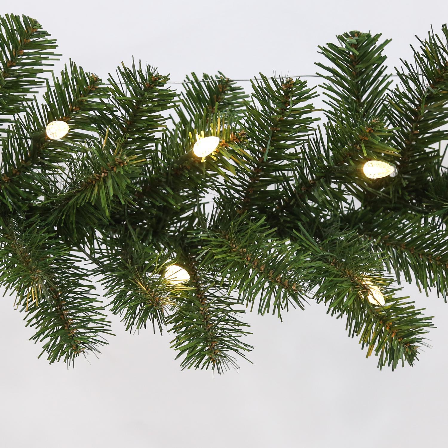Celebrations 6 ft. L LED Prelit Multicolored LED and Multi-Function Northern Pine Garland