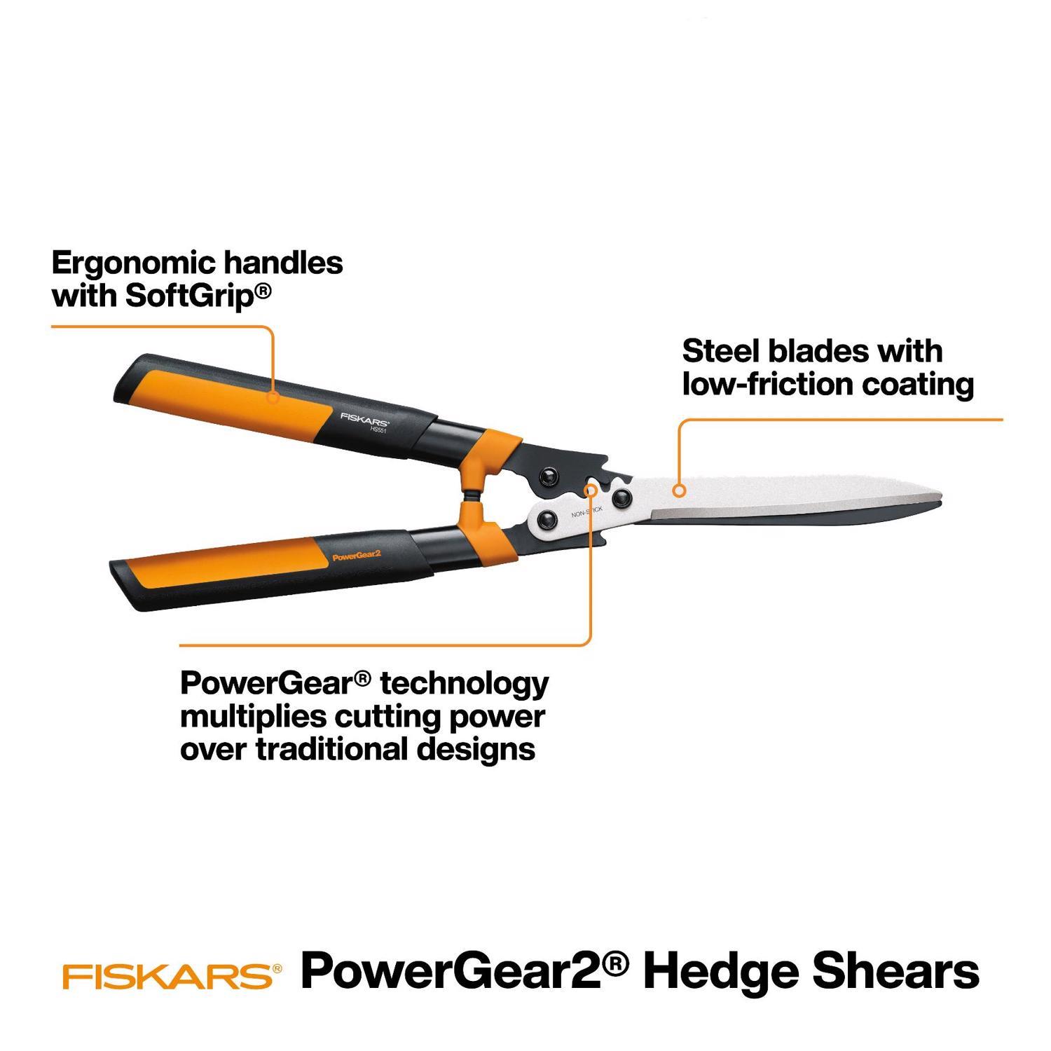 Fiskars 23 in. Steel Straight Edge Hedge Shears