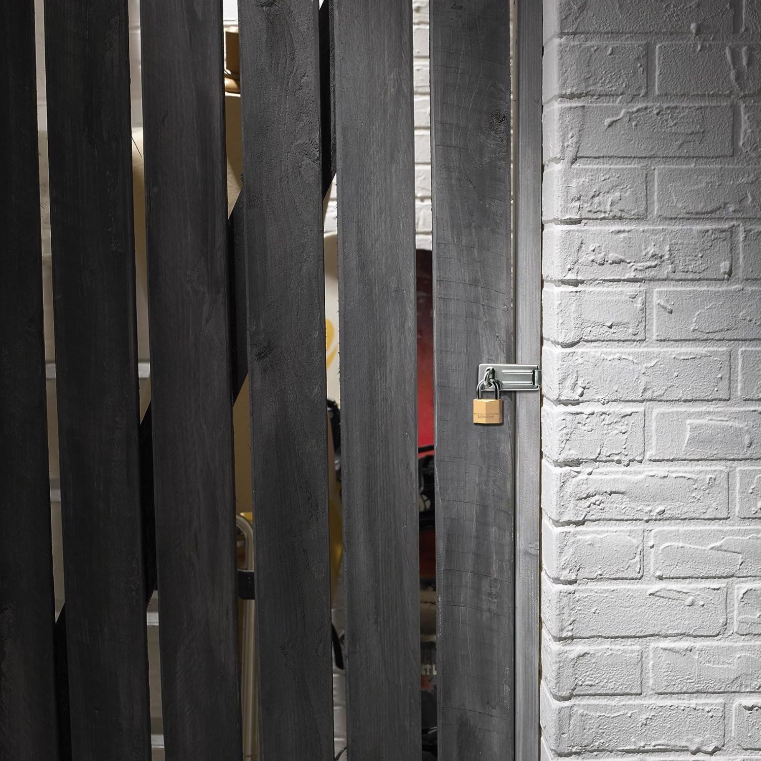 Master Lock 1-1/4 in. H X 5/16 in. W X 1-9/16 in. L Brass 4-Pin Cylinder Exterior Padlock