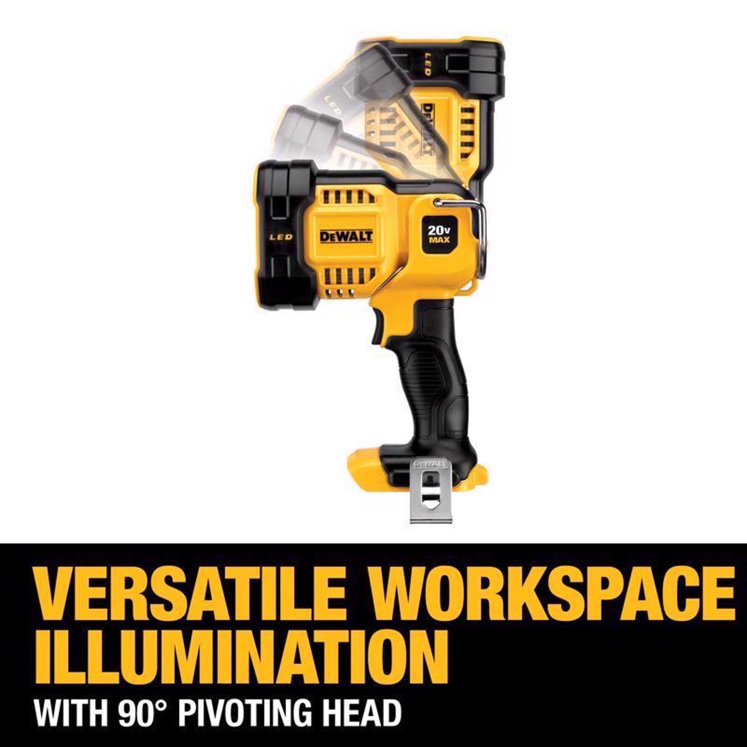 DeWalt 20V MAX 1500 lm Black/Yellow LED Jobsite Spotlight