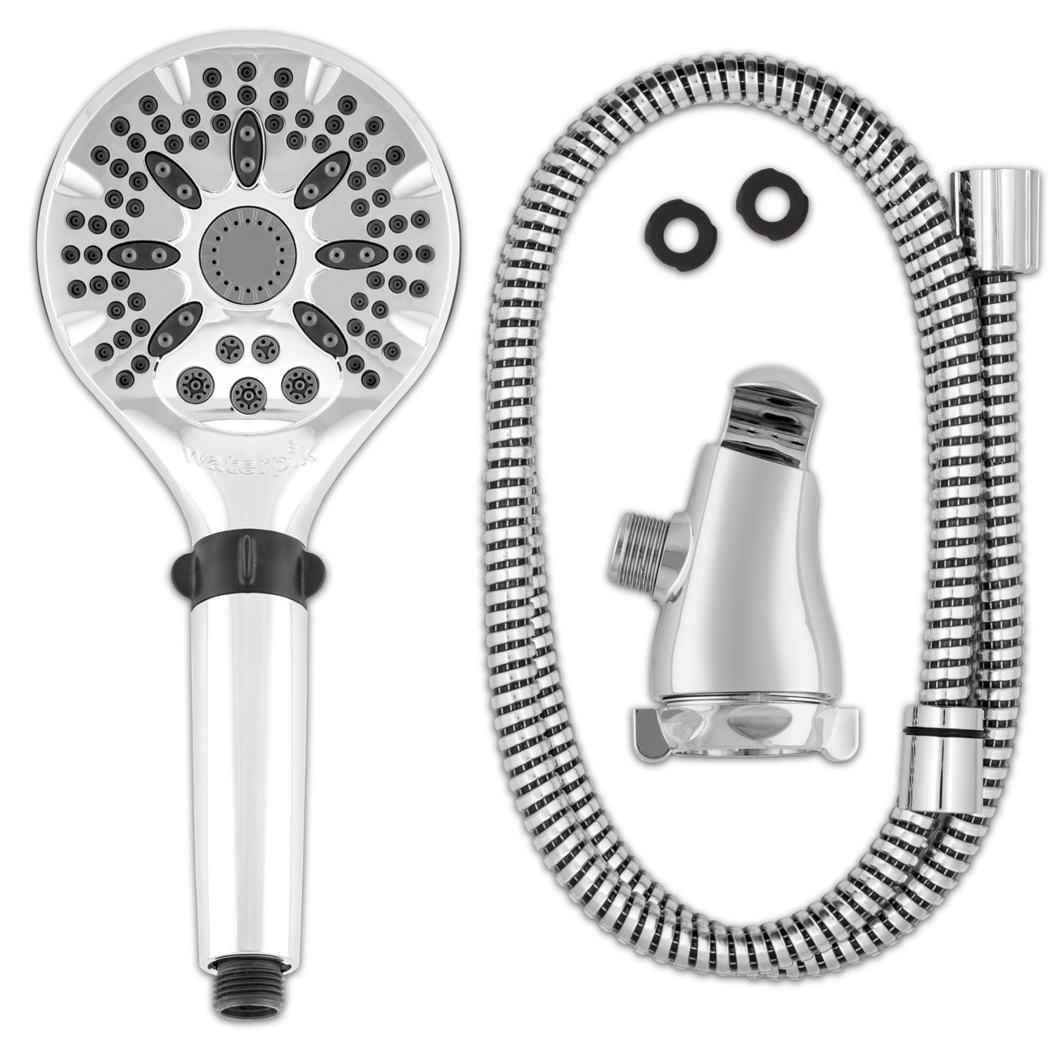 Waterpik PowerSpray Plus Chrome 5 settings Handheld Showerhead 1.8 gpm