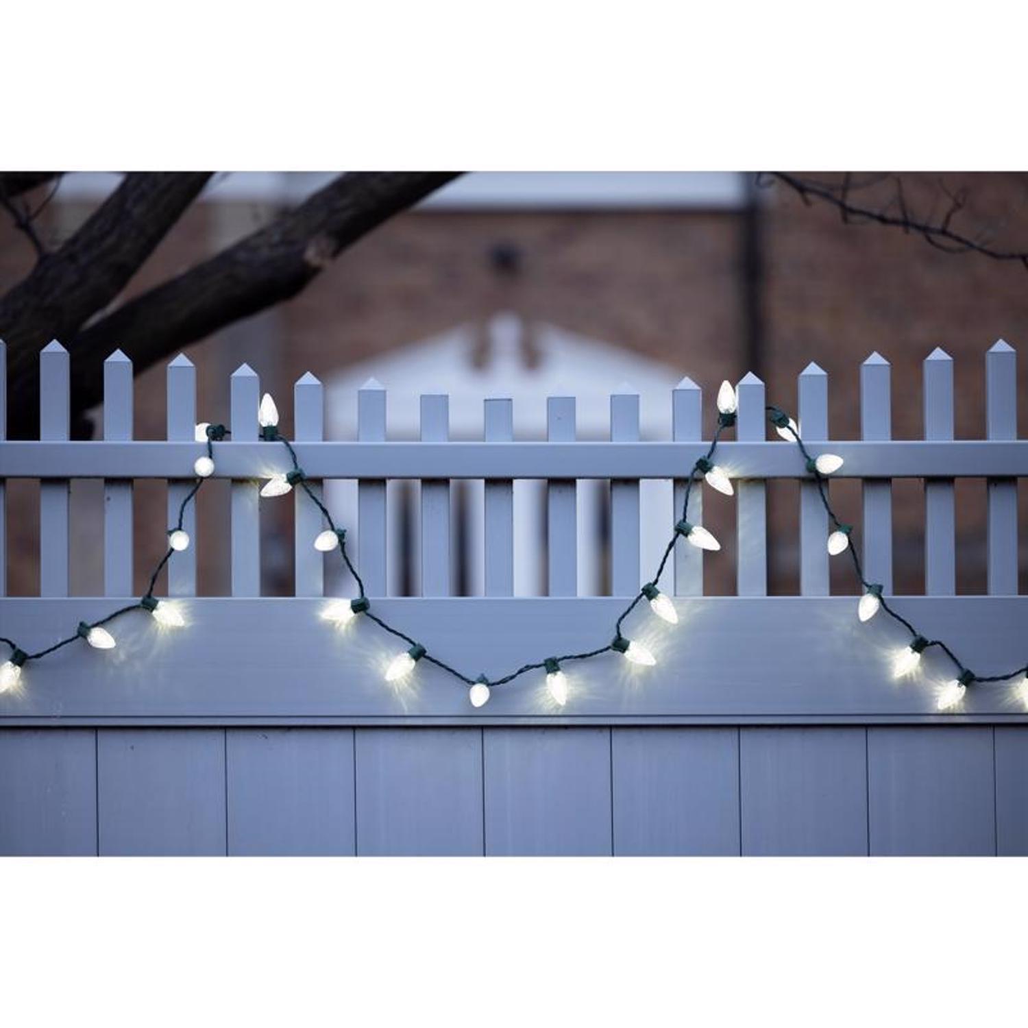 Celebrations Classic LED C9 Pure White 25 ct String Christmas Lights 16 ft.