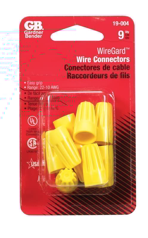 Gardner Bender WingGard 18-10 Ga. Copper Wire Wire Connector Yellow 9 pk