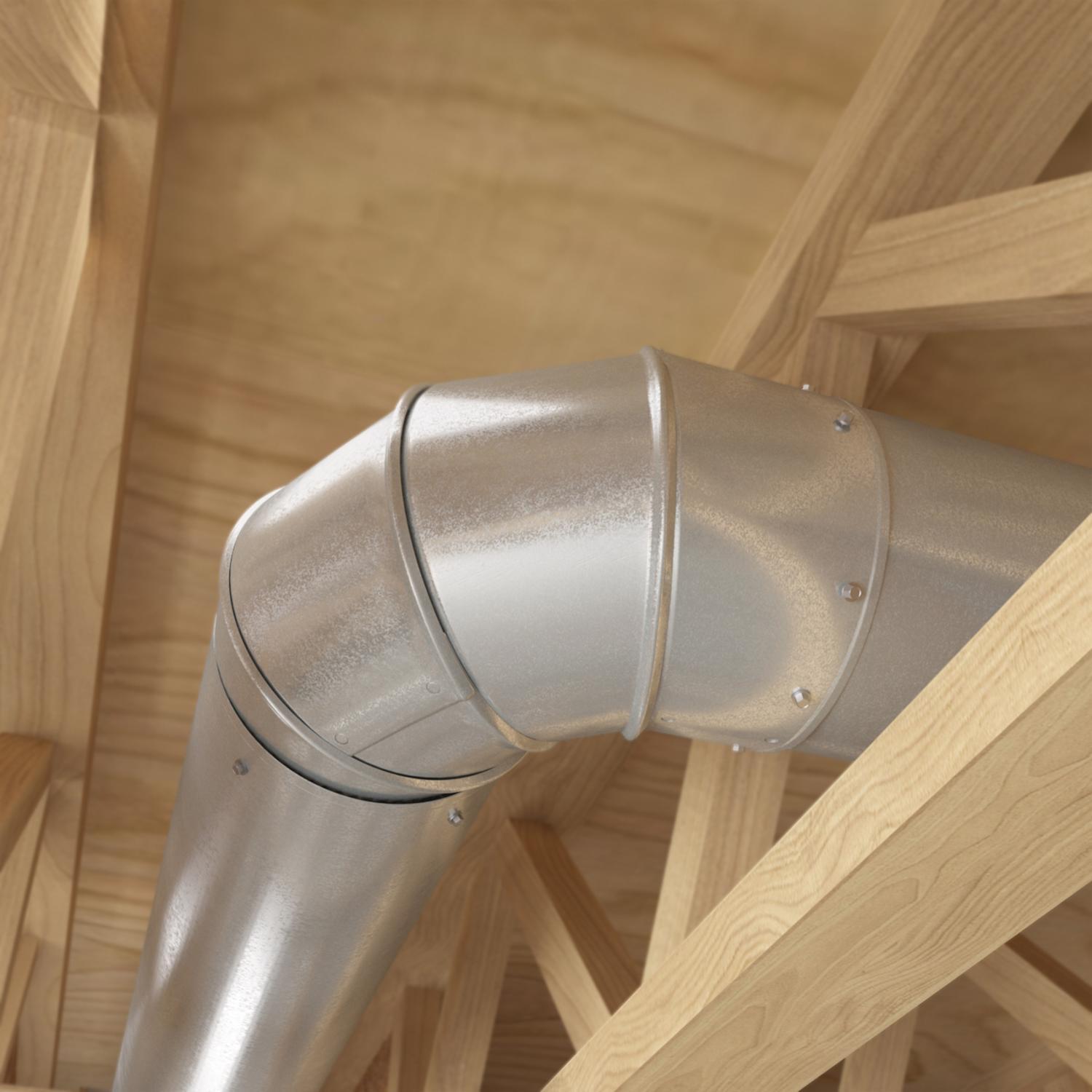 Imperial 8 in. D X 8 in. D Adjustable 90 deg Galvanized Steel Furnace Pipe Elbow