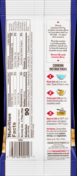 Louisiana Fish Fry Seasoned Fish Fry 10 oz