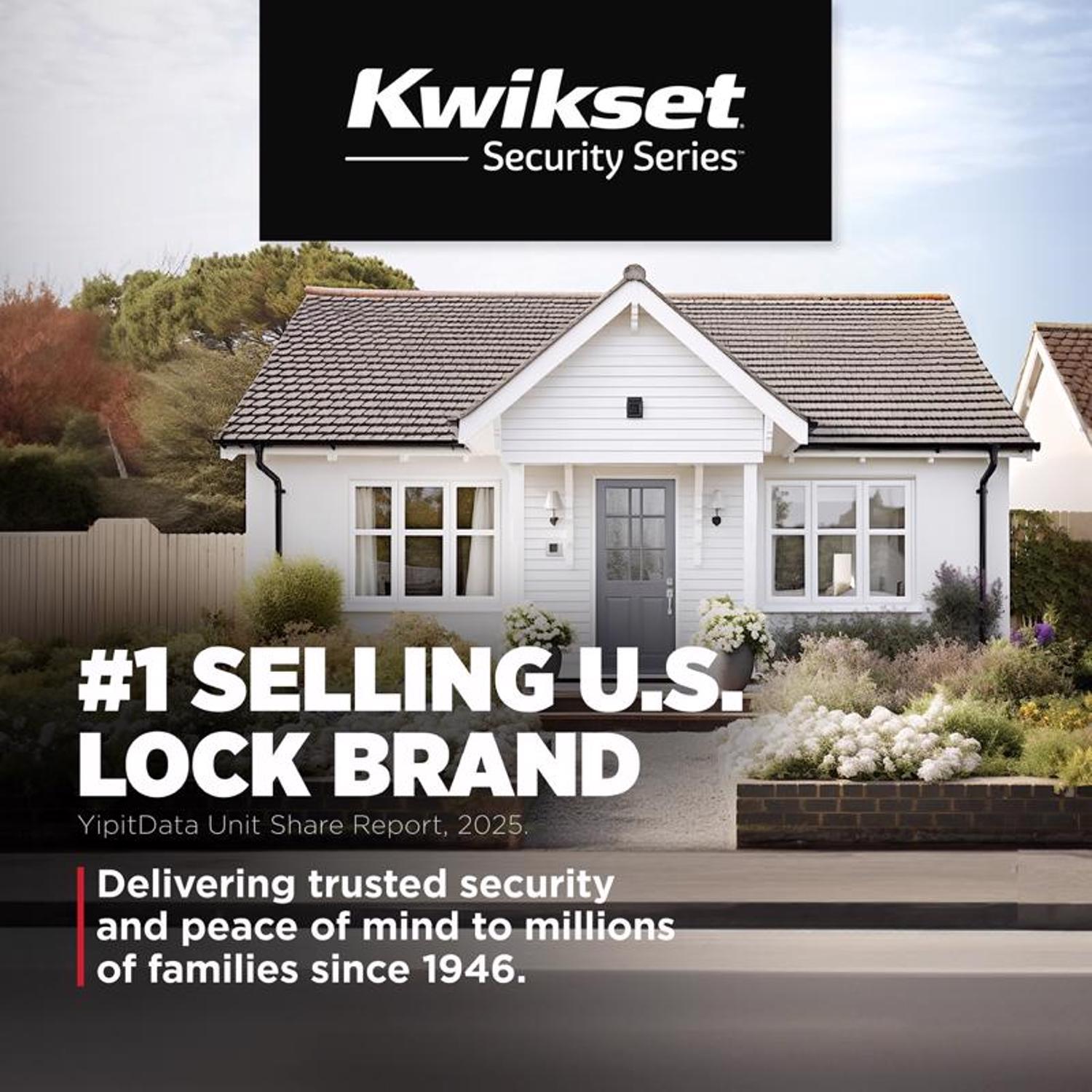 Kwikset Tylo Polished Brass Deadbolt and Passage Door Knob 1-3/4 in.