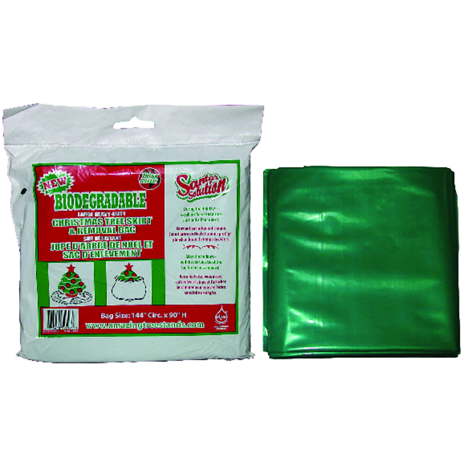 Santas Solutions 12 gal Green Christmas Tree Disposal Bag 90 in. H X 144 in. W