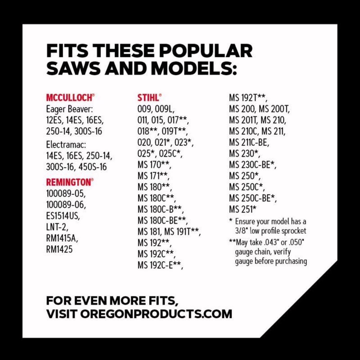 Oregon VersaCut T50 14 in. Chainsaw Chain 50 links