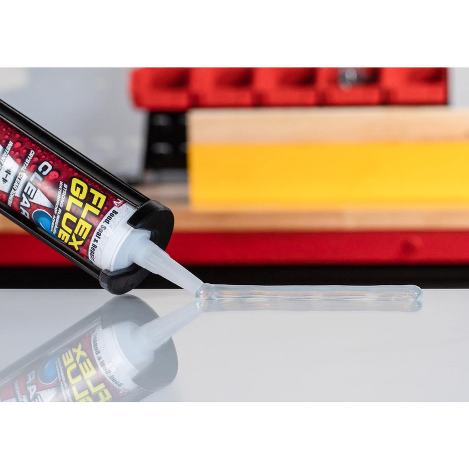 Flex Seal Family of Products Flex Glue Clear Rubberized Waterproof Adhesive 9 oz