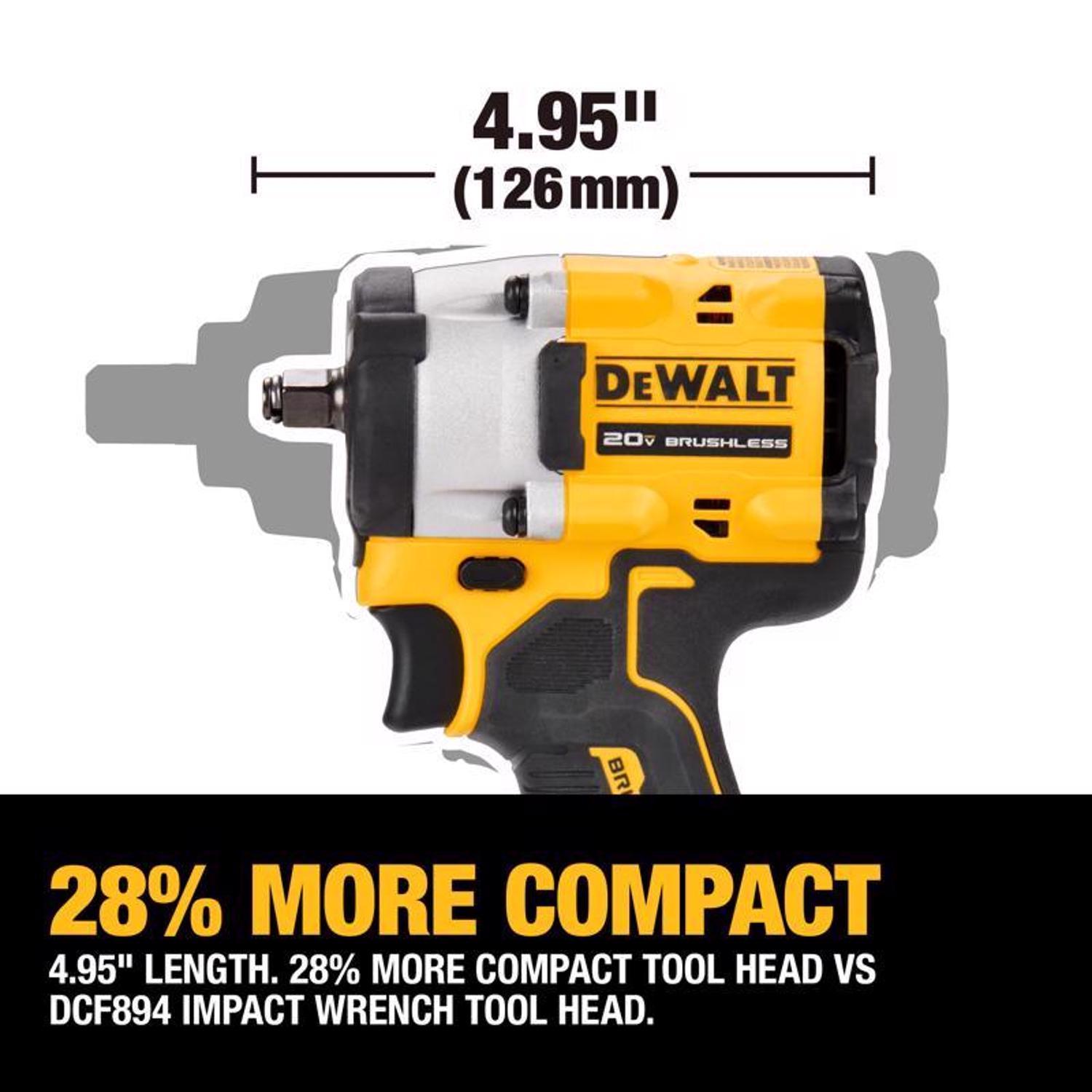 DeWalt 20V MAX ATOMIC 3/8 in. Cordless Brushless Compact Impact Wrench Tool Only