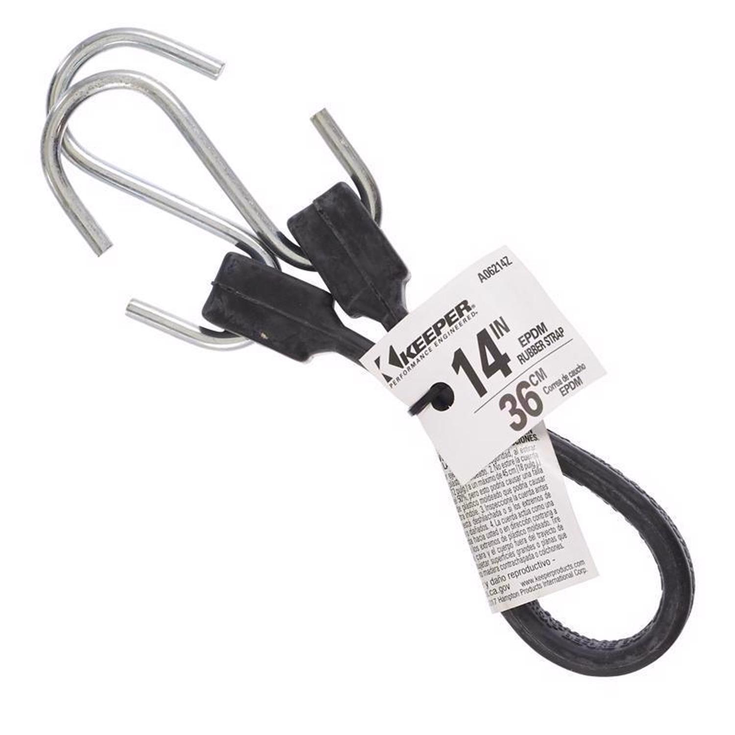 Keeper Black Tarp Strap 14 in. L 1 pk