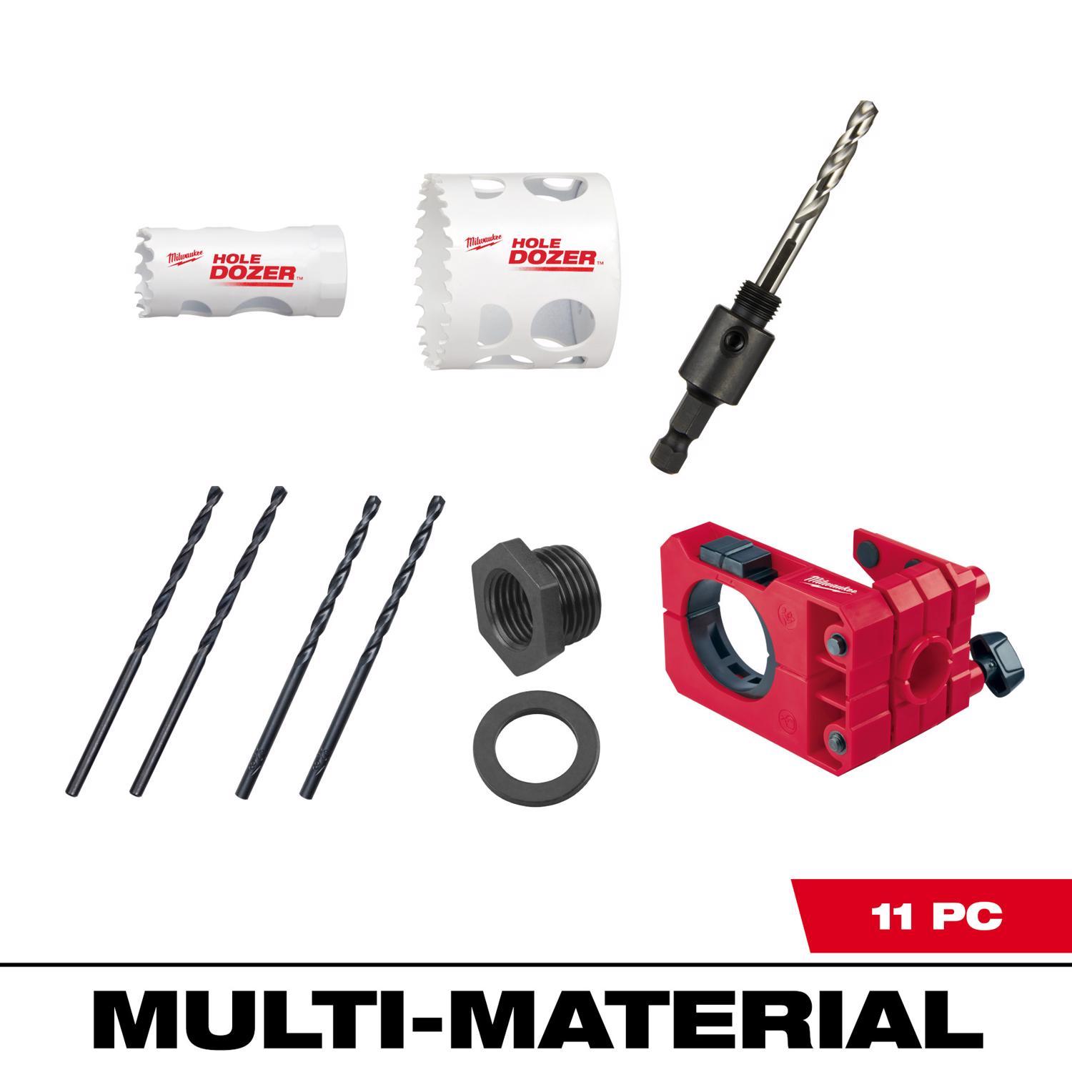 Milwaukee Hole Dozer Bi-Metal Door Lock Installation Kit 10 pc