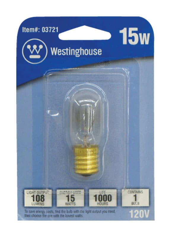 Westinghouse 15 W T7 Tubular Incandescent Bulb E17 (Intermediate) Warm White 1 pk