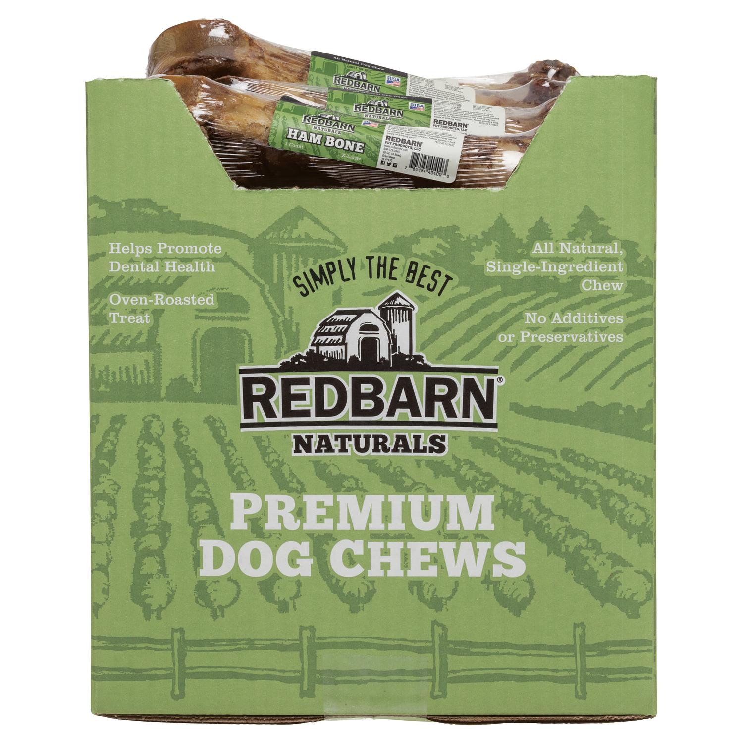 Redbarn Naturals Pork Ham Bone Grain Free Bone For Dogs 9 in. 1 pk
