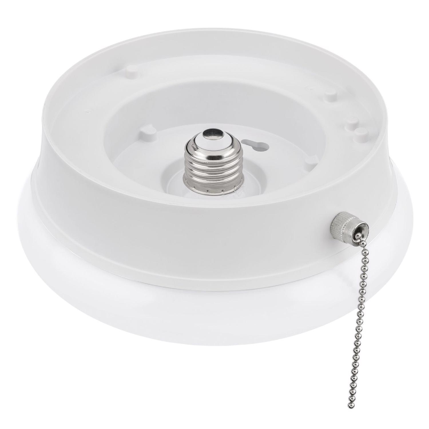 ETI 3.58 in. H X 7 in. W X 7 in. L White LED Ceiling Spin Light