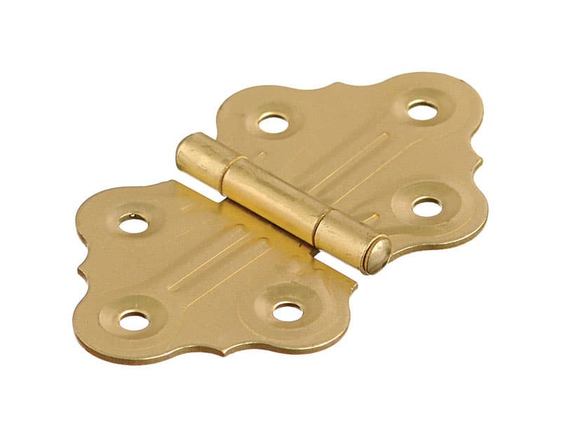 Ace 1.4 in. W X 1-1/4 in. L Satin Brass Brass Cabinet Hinge 2 pk