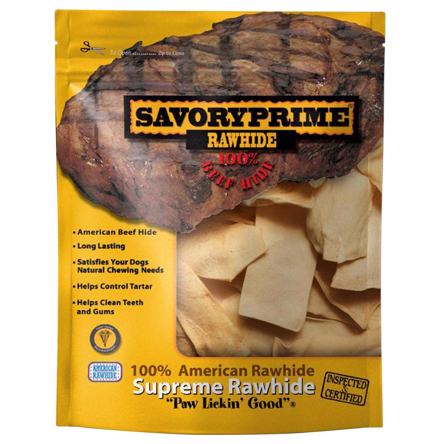 Savory Prime Chicken Flavor All Size Dogs All Ages Rawhide Chips Beef Rawhide 6 in. L 1 pk