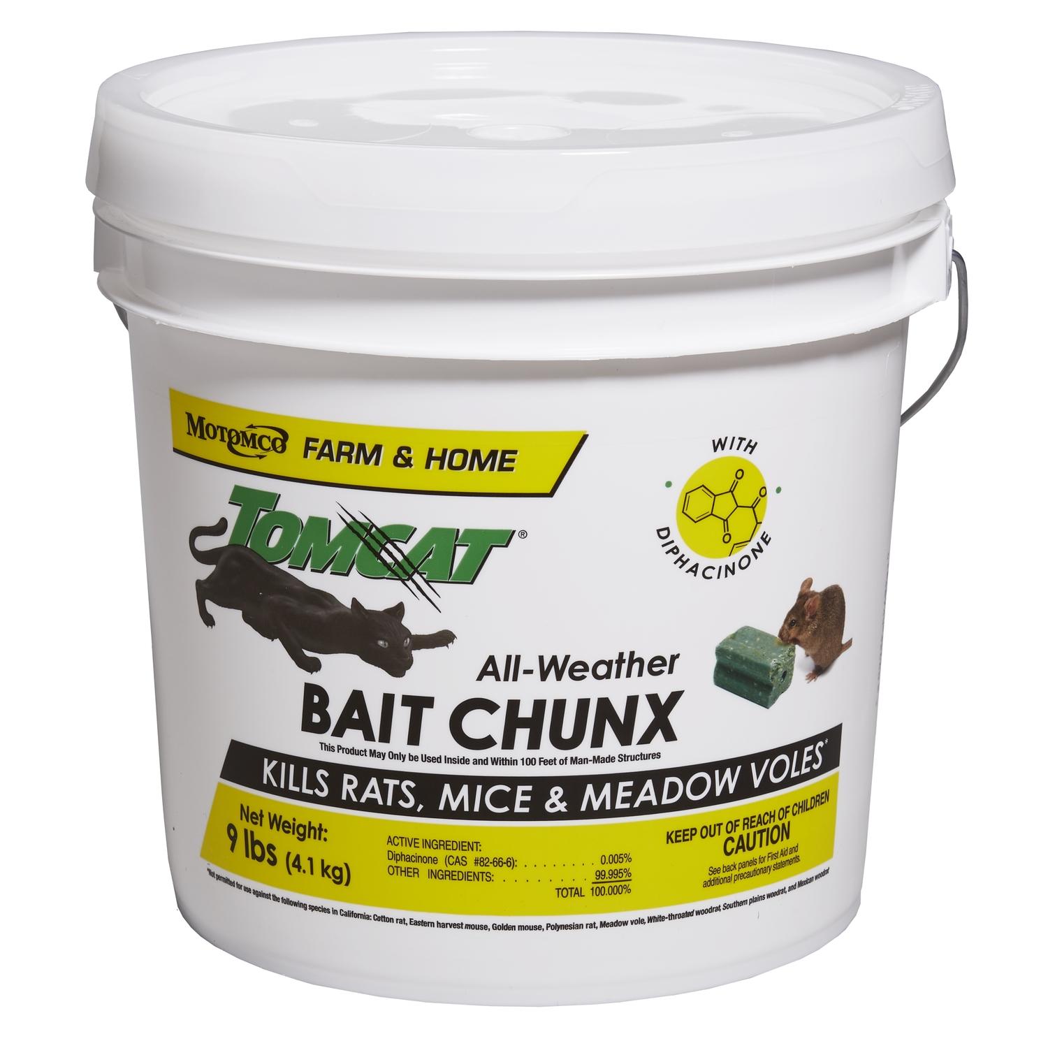 Motomco Tomcat Toxic Bait Blocks For Mice and Rats 9 lb