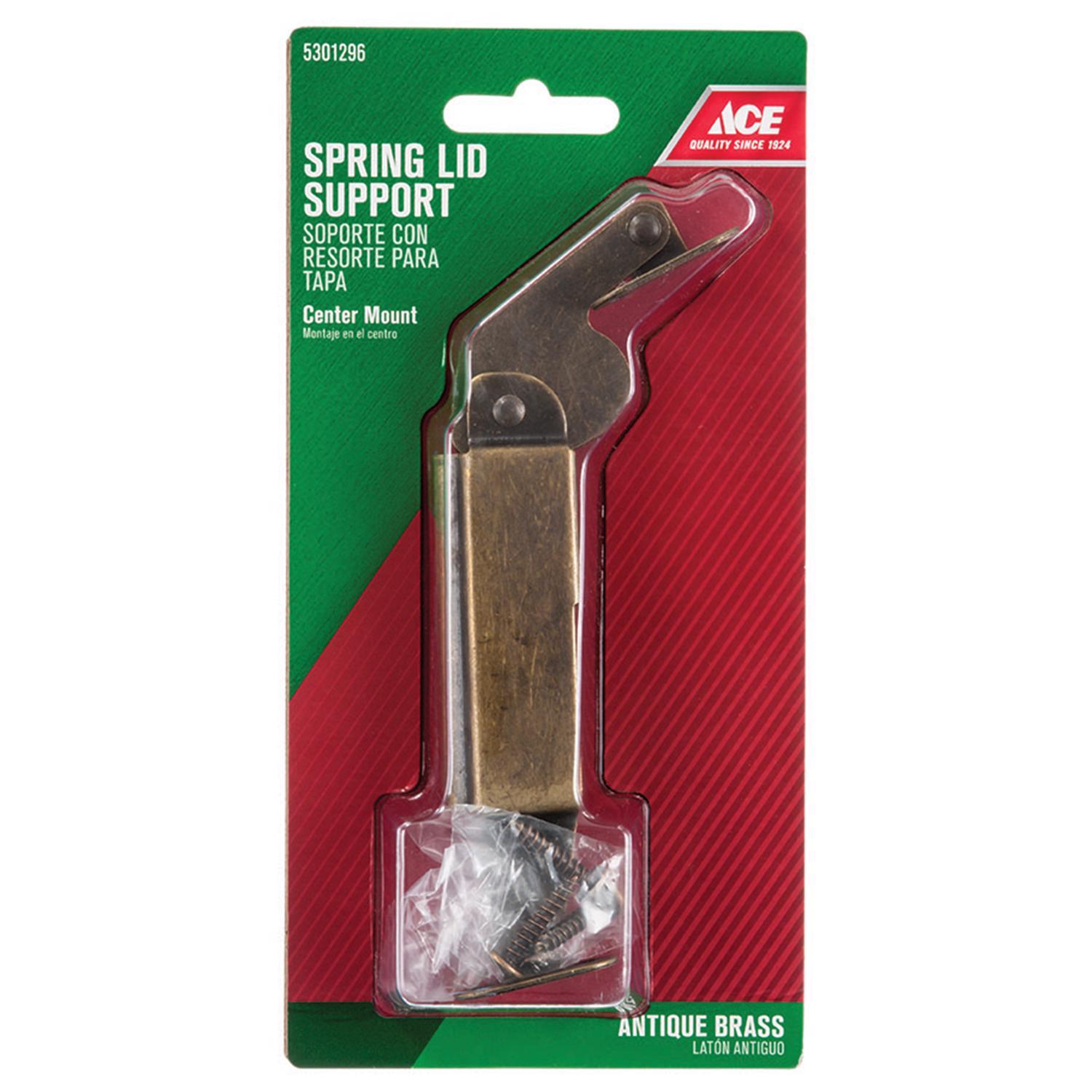 Ace Antique Brass Spring Lid Support 1 pk