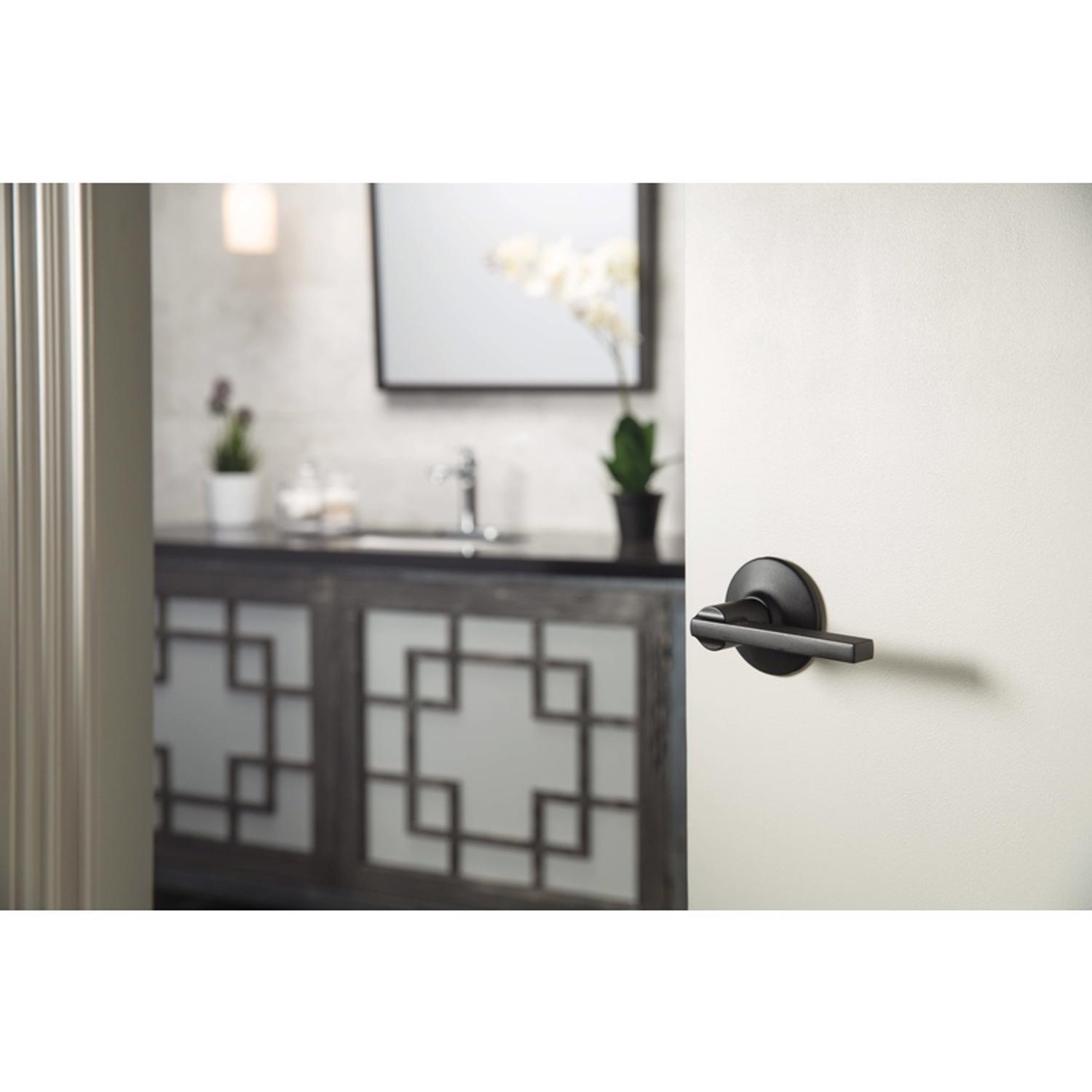 Schlage Latitude Matte Black Passage Lever