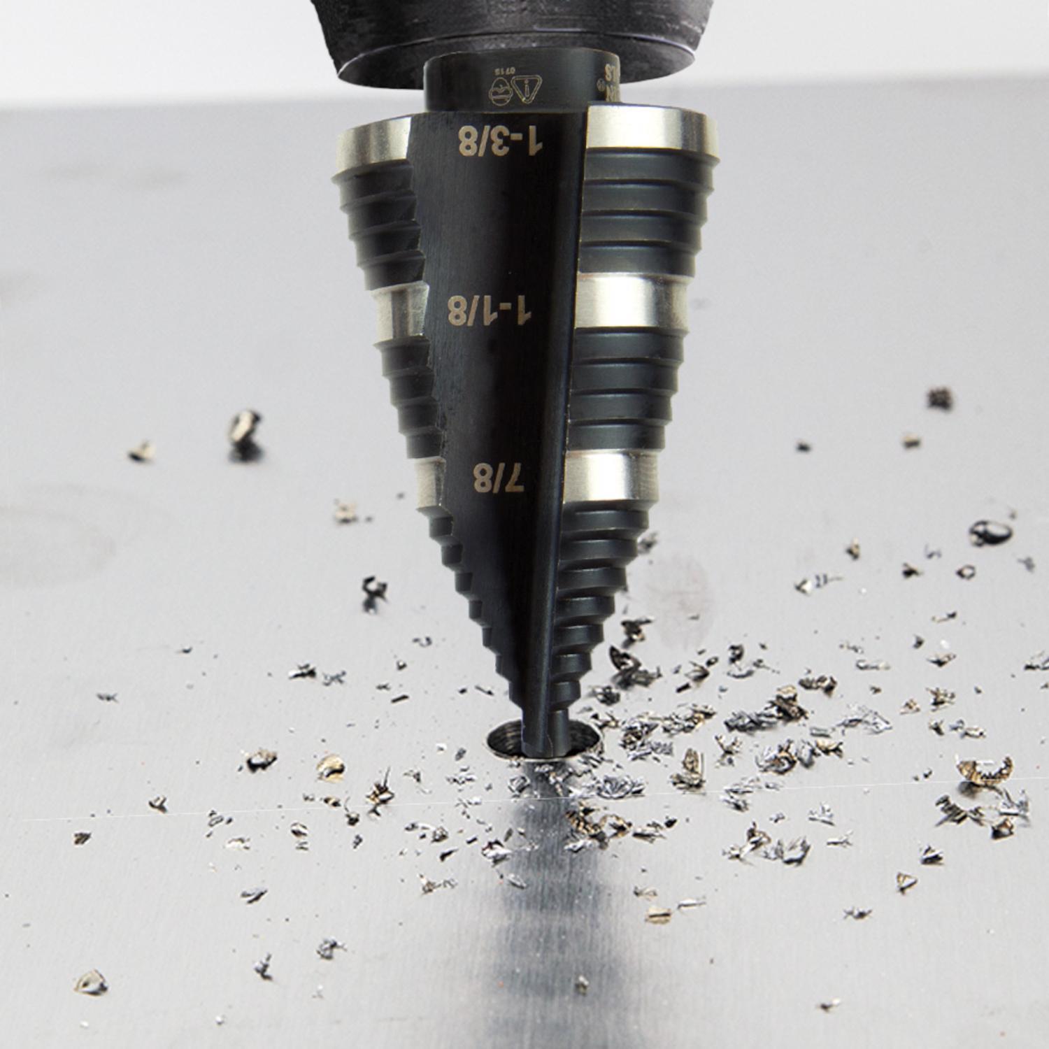 Klein Tools M2 Steel Step Drill Bit Hex Shank 1 pc