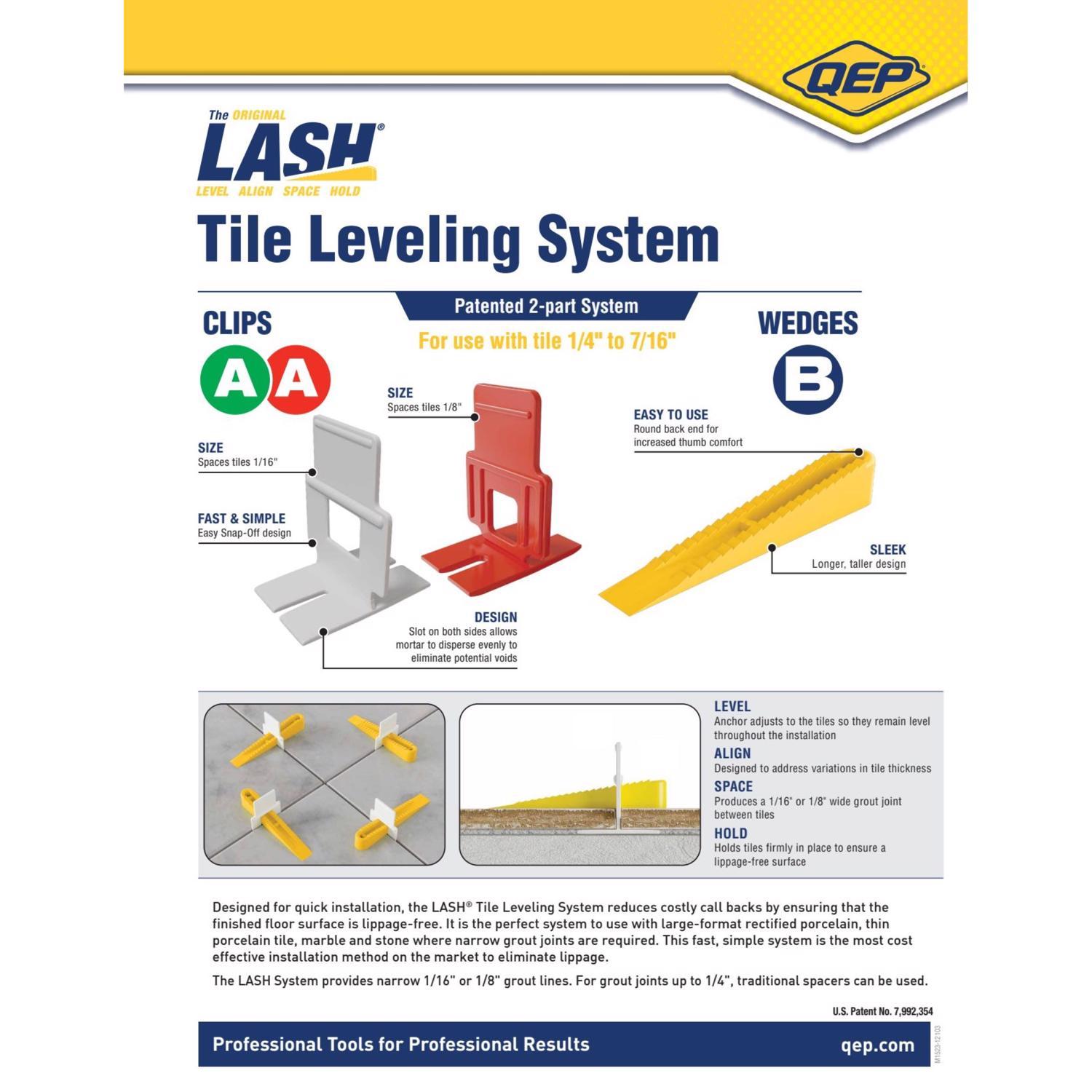 QEP Lash 2 in. H Plastic Wedge Leveling Tool 300 pc