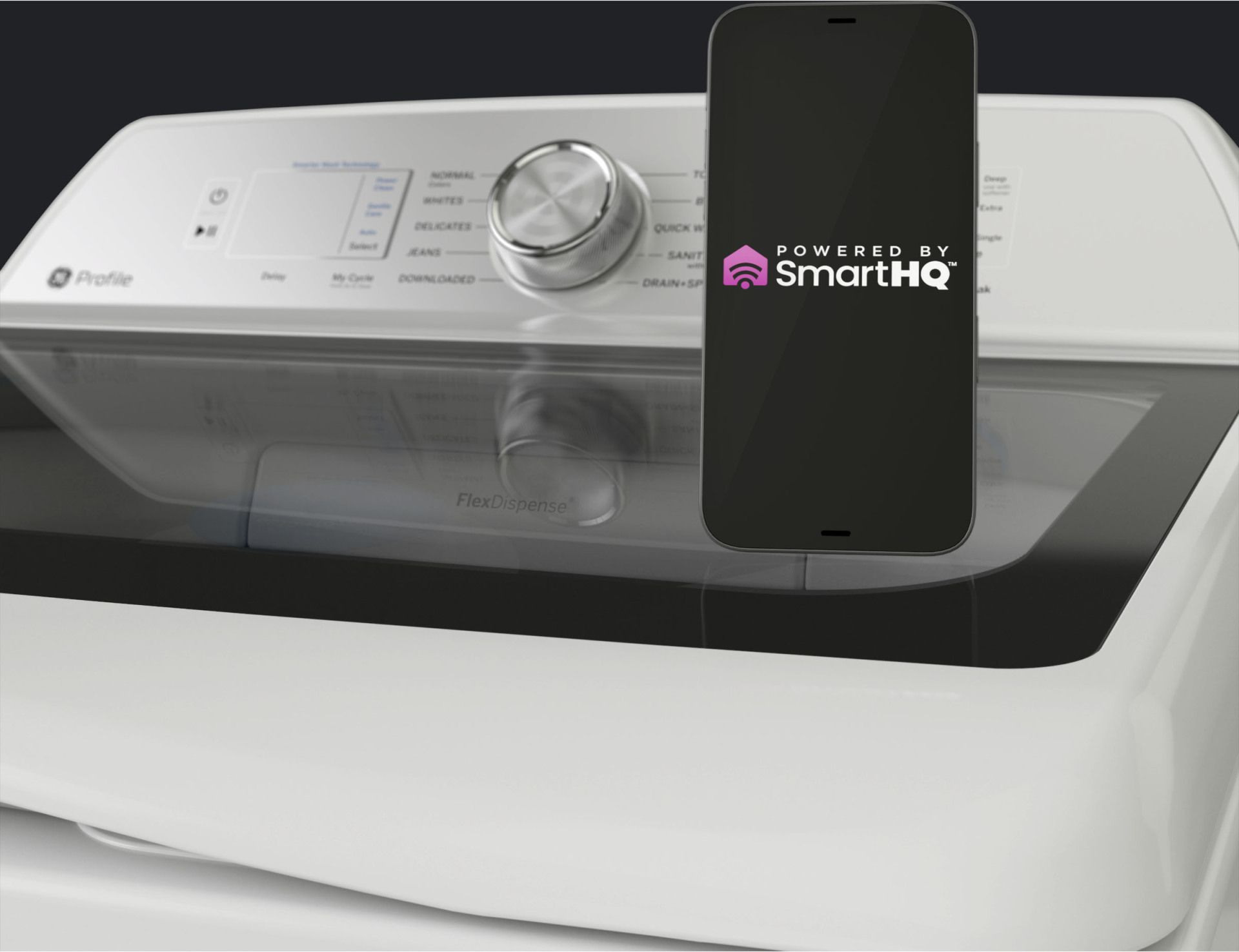 GE Profile ENERGY STAR 4.9 cu. ft. Capacity Washer with Smarter Wash Technology and FlexDispense