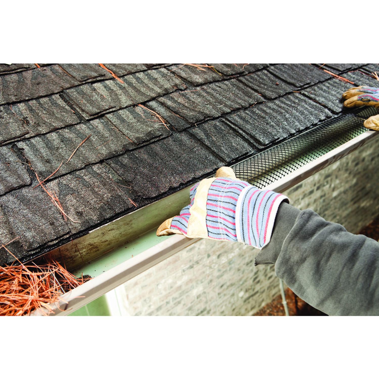 Frost King 6 in. W X 20 ft. L Black Plastic Gutter Guard 1 pk