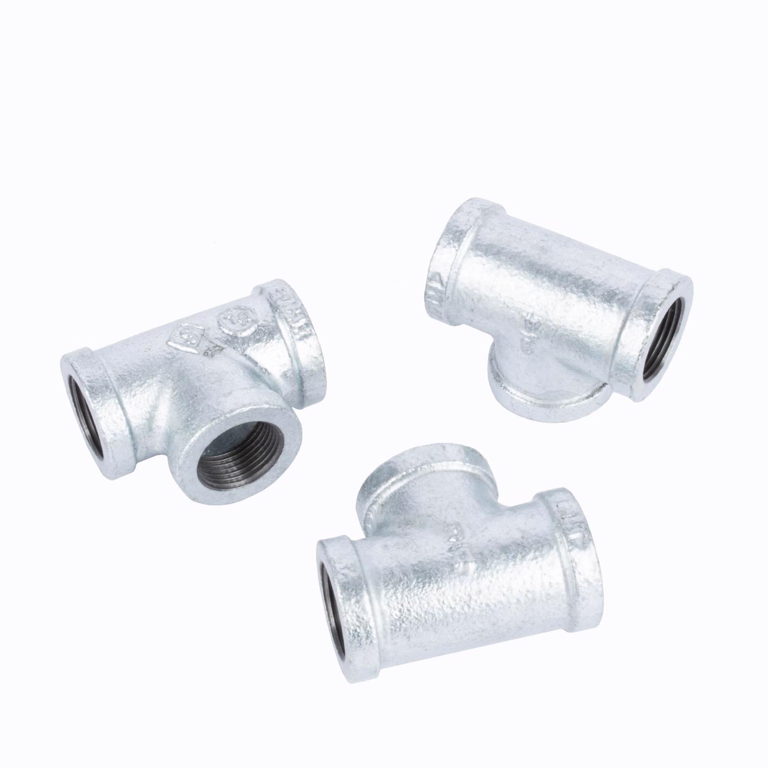 STZ Industries 1/4 in. FIP each X 1/4 in. D FIP 1/4 in. D FIP Galvanized Malleable Iron Tee