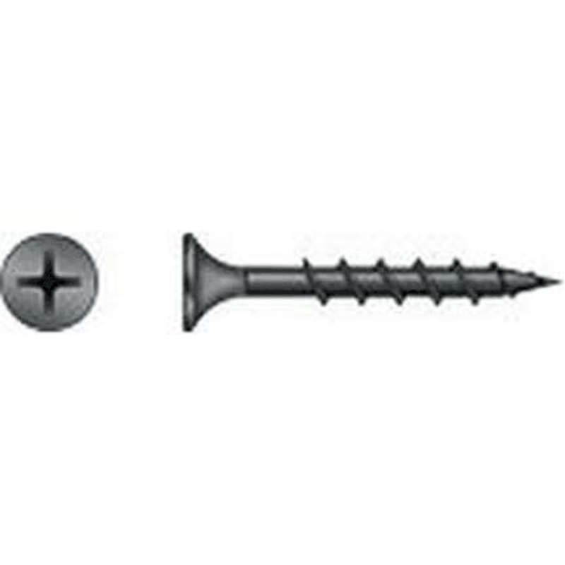 Simpson Strong-Tie No. 6 x 1-1/4 in. L Phillips Drywall Screws Bugle Head Gray Phosphate Coar