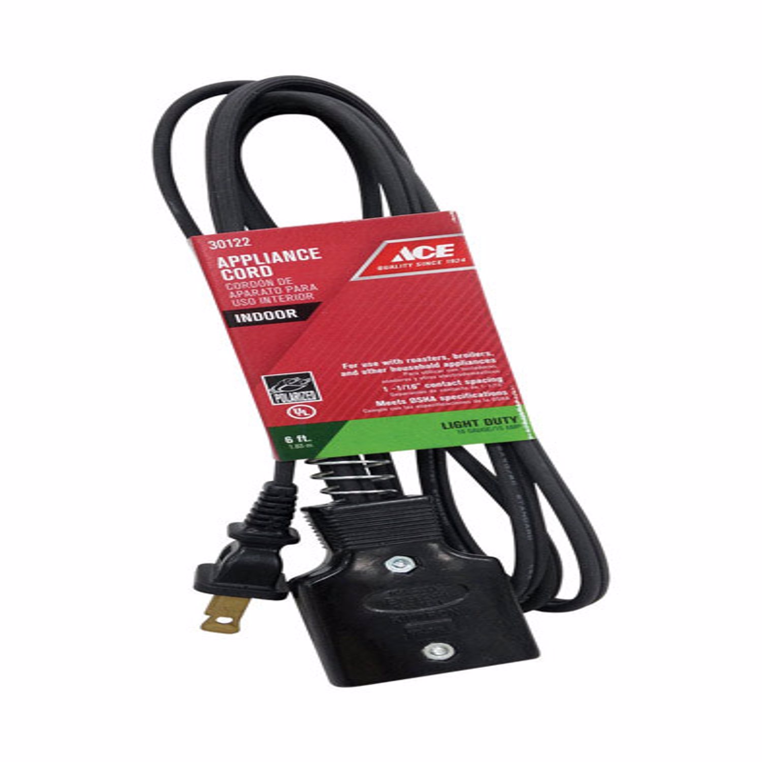 Ace 16/2 HPN 125 V 6 ft. L Appliance Cord