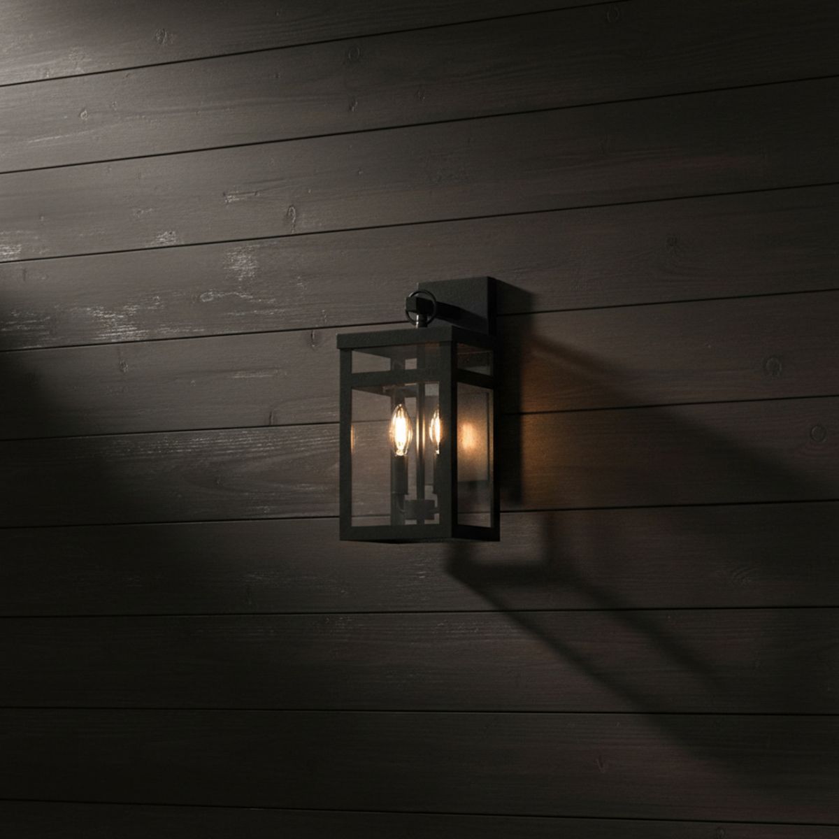 Craftmade O'Neal 15 in. 2 Light Outdoor Wall Lantern in Textured Black