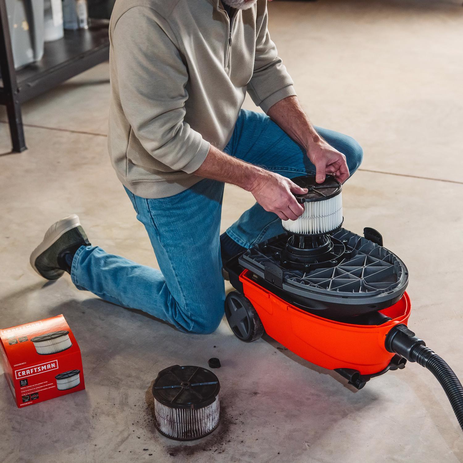 Craftsman 6.75 in. D General Purpose Wet/Dry Vac Cartridge Filter 4 gal 1 pc