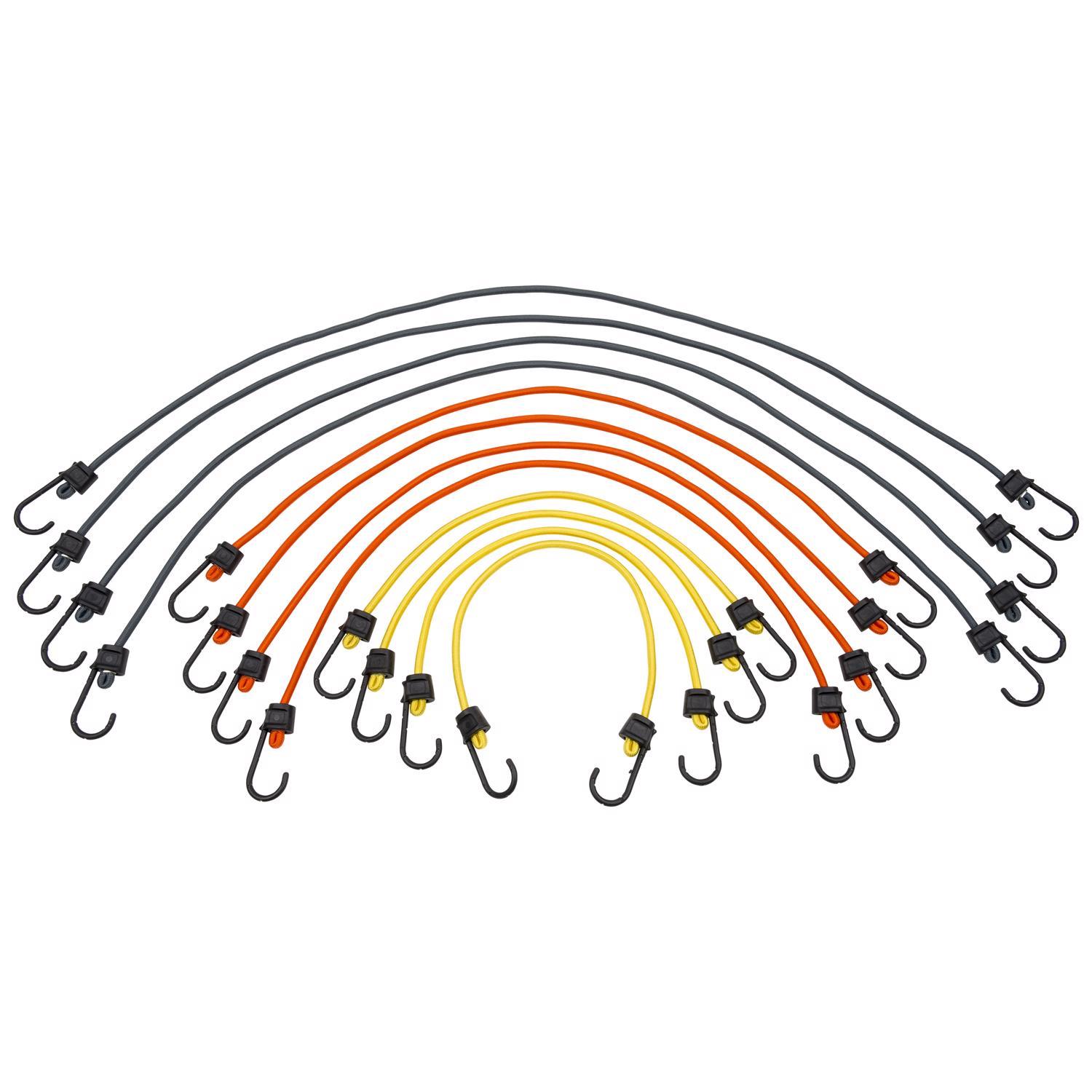 Keeper Assorted Bungee Cord Set 24 in. L X 0.315 in. 12 pk