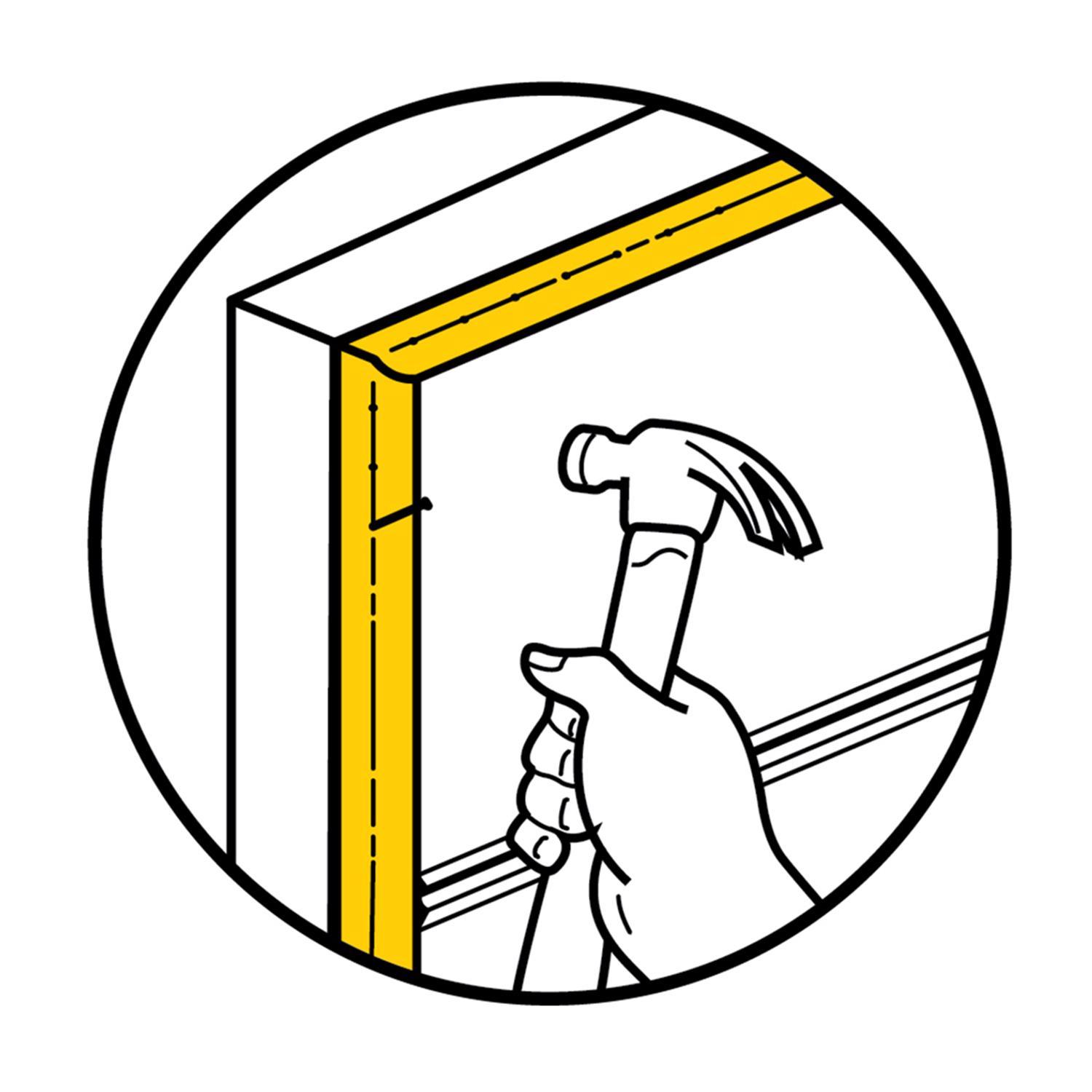 M-D Building Products White Vinyl Top & Sides Door Seal For Garage Doors 30 ft. L X 1 in.