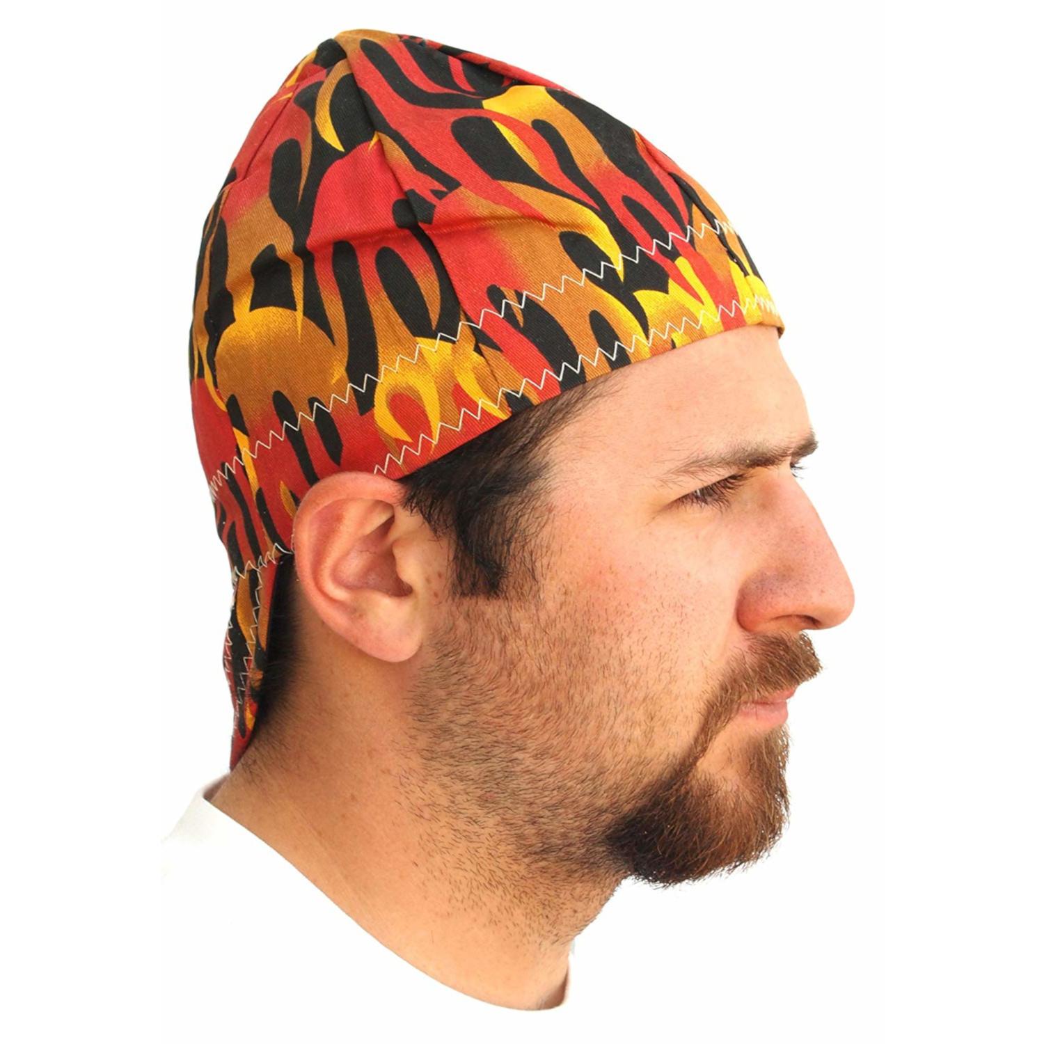 Forney 7 in. H X 7 in. W Cotton Welding Cap Multicolored 1 pc