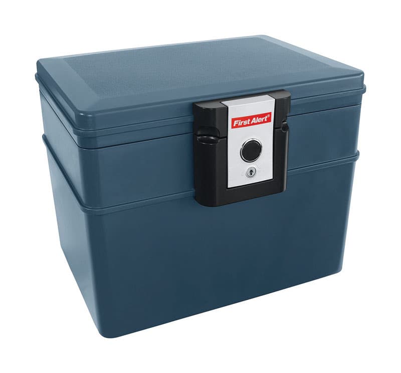 First Alert 0.62 cu. ft. Key Lock Gray File Chest