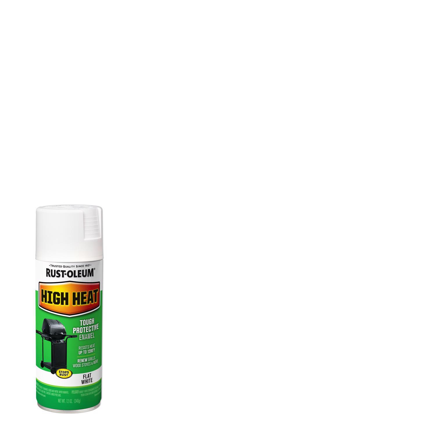 RustOleum Specialty Flat White High Heat Spray Paint 12 oz Stine