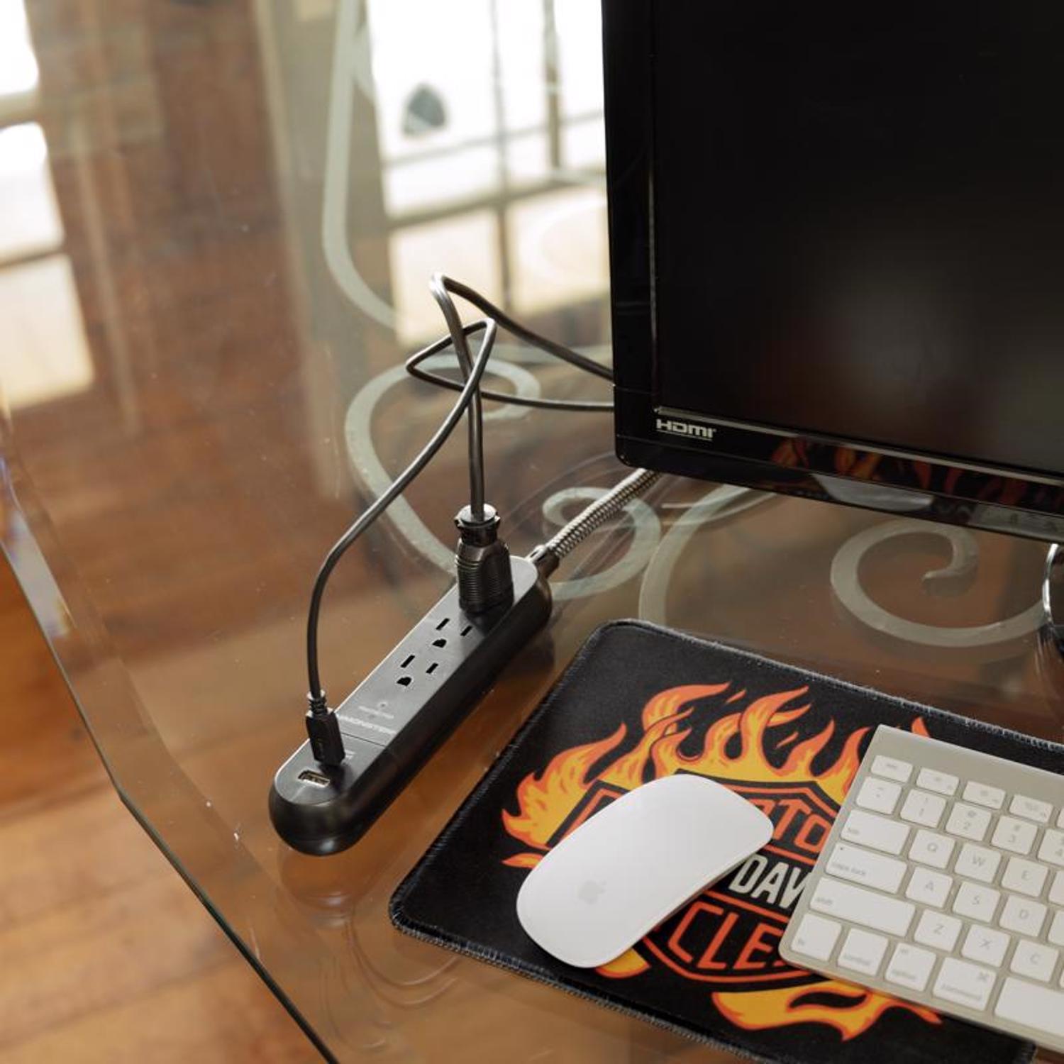 Monster Just Power It Up 4 ft. L 3 outlets Power Strip Black