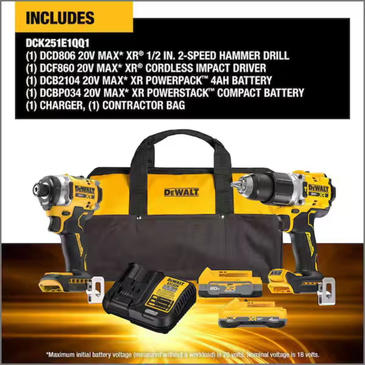 DEWALT 20V MAX BRUSHLESS 2-TOOL COMBO KIT