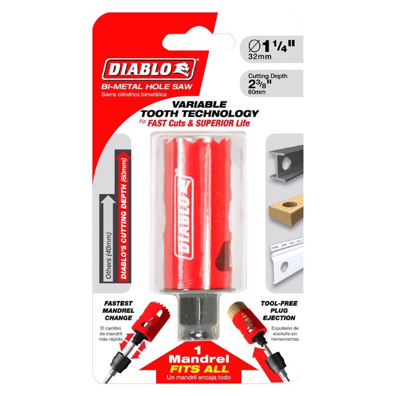 Diablo Snap-Lock Plus 1-1/4 in. Bi-Metal Hole Saw 1 pc