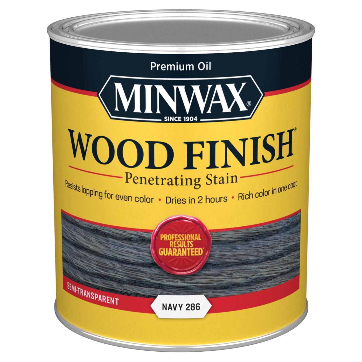 Minwax Wood Finish Semi-Transparent Navy Oil-Based Penetrating Wood Stain 1 qt