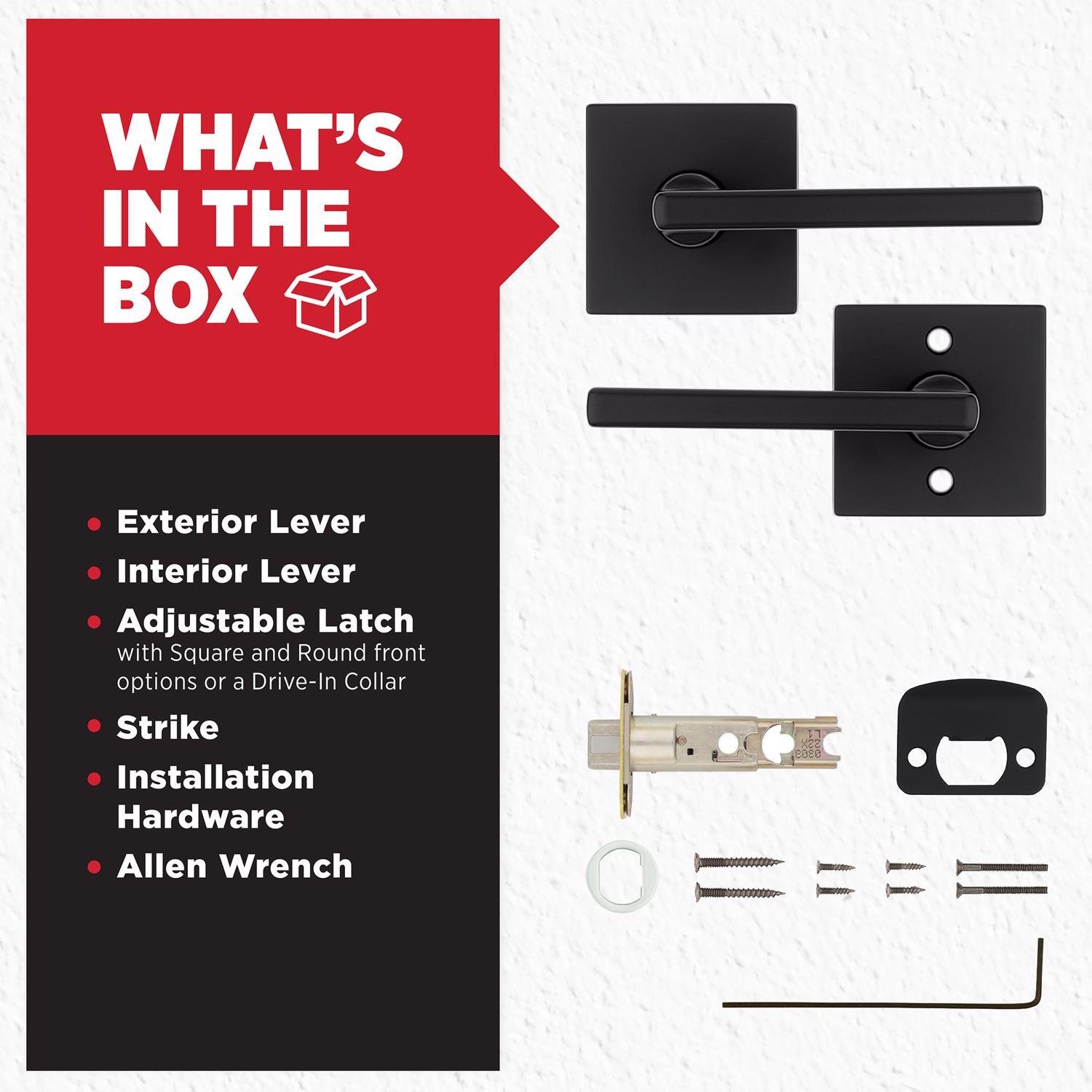 Kwikset Halifax Matte Black Passage Lever