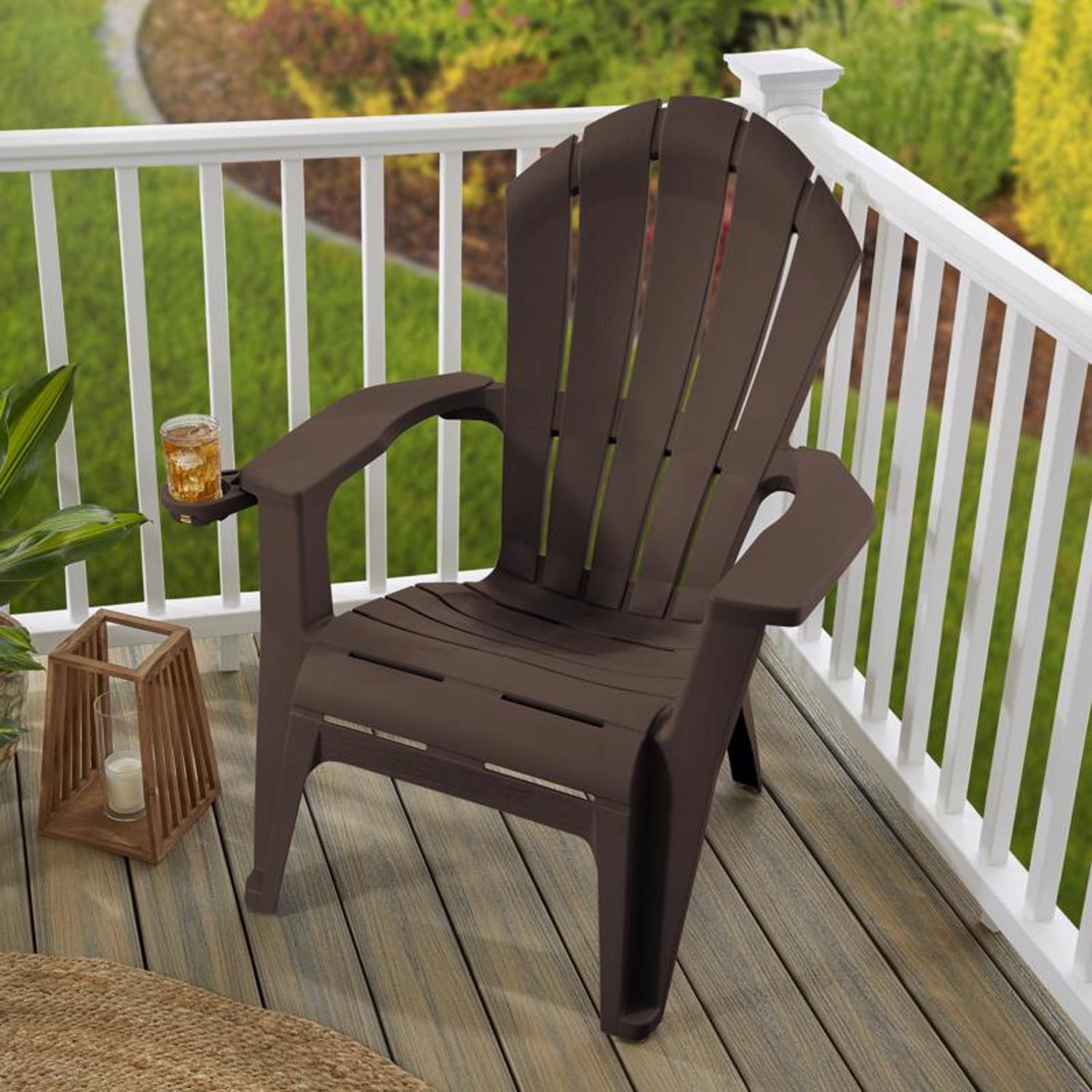 Adams RealComfort Deluxe Earth Brown Resin Frame Adirondack Chair