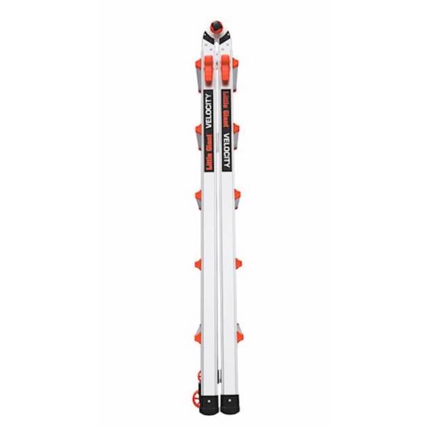 Little Giant Velocity 22 ft. H Aluminum Telescoping Multi-Position Ladder Type IA 300 lb. capacity
