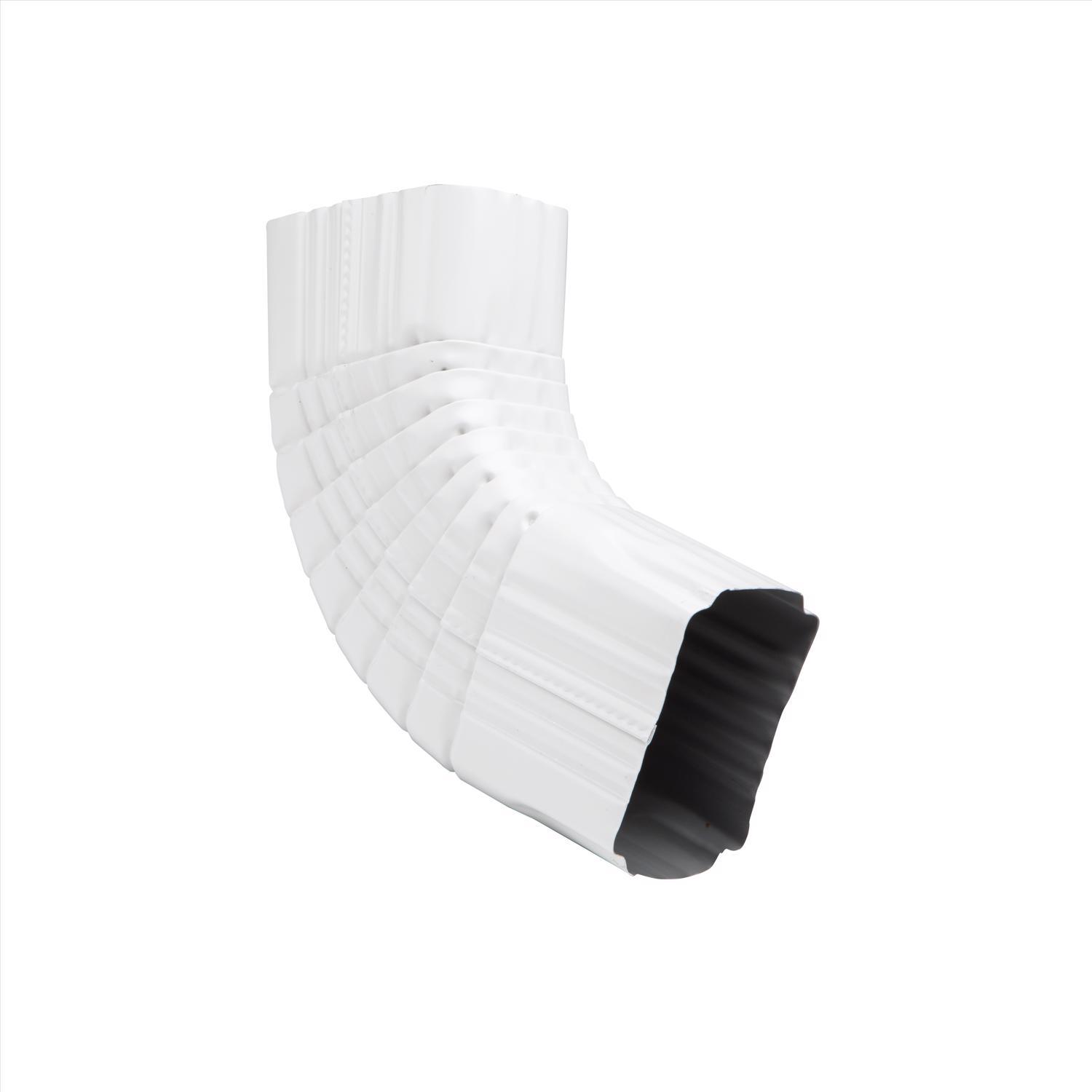 Amerimax 3 in. H X 4 in. W X 12 in. L White Aluminum B Gutter Elbow