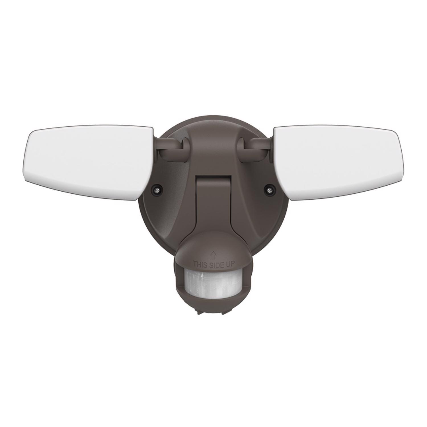 Halo Motion-Sensing Hardwired LED Bronze Floodlight