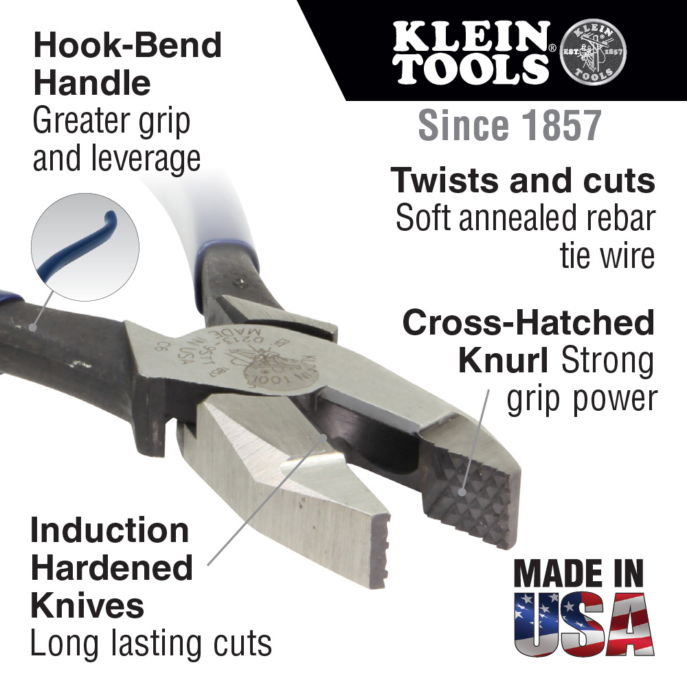 Klein Tools 9.19 in. Steel Ironworker's Pliers