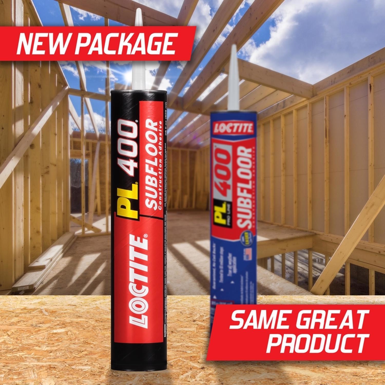 Loctite PL 400 Subfloor Adhesive Synthetic Rubber Subfloor Construction Adhesive 28 oz